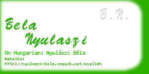 bela nyulaszi business card
